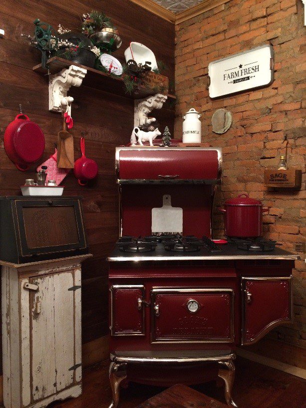 red kitchen  Elmira Stove Works